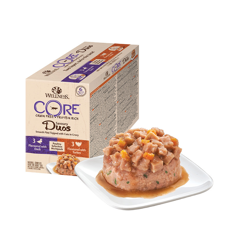 Wellness CORE kattenvoer Duos poultry selection 6 st